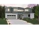 Beautiful two-story home with a gray exterior, stone accents, and well-maintained landscaping at 1727 Morgan Dr, Erie, CO 80516