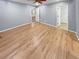 The main bedroom offers hardwood flooring and a light, airy atmosphere at 27699 E 7Th Ln, Aurora, CO 80018
