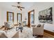 Inviting living room featuring comfortable seating, stylish decor, and an open ambiance that flows to a room beyond at 1284 N Corona St # B6, Denver, CO 80218