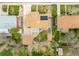 An overhead aerial view of the property, showcasing its layout, landscaping, and surrounding neighborhood at 6905 Nelson St, Arvada, CO 80004