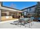 Outdoor patio with seating area and connection to the kitchen at 625 S Monroe Way, Denver, CO 80209