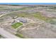 Aerial view showing house and expansive lot at 45425 Wolf Creek Dr, Bennett, CO 80102