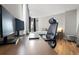 Bedroom features an office space with a modern computer setup and comfortable executive chair at 601 W 11Th Ave # 910, Denver, CO 80204