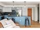 Modern kitchen featuring a large island, stainless steel appliances, and stylish bar stools at 601 W 11Th Ave # 910, Denver, CO 80204