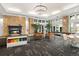 Enjoy the cozy lounge area with fireplace, seating, and games, perfect for entertaining guests at 601 W 11Th Ave # 910, Denver, CO 80204
