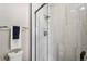 Modern bathroom featuring an open shower with sleek fixtures and stylish tile for luxurious comfort at 8174 Field Cir, Arvada, CO 80005