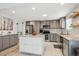 Spacious kitchen featuring gray cabinets, stainless steel appliances, and granite countertops at 13588 W Exposition Dr, Lakewood, CO 80228