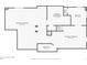 Basement floor plan featuring both finished and unfinished areas, along with a bedroom and bathroom at 1009 Monarch Way, Superior, CO 80027