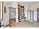 Mudroom featuring custom shelving and storage solutions for organization and easy access to the garage at 15125 Spring Valley Rd, Larkspur, CO 80118