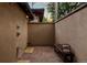 Private outdoor shower area with a bench and an ornate shower head, perfect for after a swim at 235 Eudora St, Denver, CO 80220