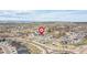 Drone view shows property in relation to the pool, playground, and surrounding neighborhood at 4757 Augustine Ct, Castle Rock, CO 80108