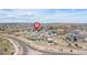 An aerial view showcases the property's location near the pool, playground, and surrounding neighborhood at 4757 Augustine Ct, Castle Rock, CO 80108
