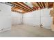 Unfinished basement with exposed ceiling and insulated walls at 3613 Silverton St, Boulder, CO 80301