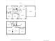 Floor plan displaying the layout of the home including the bedrooms, kitchen, and living areas at 11625 Bellaire Way, Thornton, CO 80233