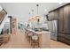 Modern kitchen with island and sleek cabinetry at 2643 S Bannock St, Denver, CO 80223