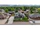 Stunning aerial view of the modern home, showcasing its landscaped yard and neighborhood at 8623 S Wadsworth Ct, Littleton, CO 80128