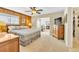 Serene bedroom featuring wood paneling, a comfortable queen-size bed, and relaxing decor at 7019 S Windermere St, Littleton, CO 80120