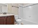 Bathroom with vanity, toilet, and bathtub at 3995 Manorbrier Cir, Castle Rock, CO 80104