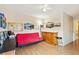 Relaxing living room is highlighted by hardwood floors and plenty of wall space for decoration at 12421 Irving Dr, Broomfield, CO 80020