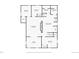 Basement floorplan features two bedrooms, office, laundry room, and a spacious living room with a fireplace at 2664 Forest St, Denver, CO 80207