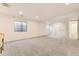 Expansive basement area featuring modern recessed lighting and an open floor plan with carpeting at 20344 Heather Ln, Parker, CO 80138