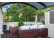 Relaxing outdoor space featuring comfortable wicker seating and tranquil views at 865 Delaware St, Denver, CO 80204