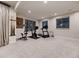 Finished basement includes a exercise area and a game room at 5441 Twilight Way, Parker, CO 80134