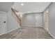 Finished basement features recessed lighting, carpet, and access to a bathroom at 11730 Crow Hill Dr, Parker, CO 80134
