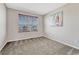 Well-lit bedroom features plush carpeting, a picture window, and ample natural light at 11730 Crow Hill Dr, Parker, CO 80134