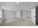 Unfurnished basement space with neutral carpet and recessed lighting at 6785 Arrowhead Cir, Elizabeth, CO 80107