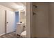 This bathroom has a modern vanity, toilet and a shower with a glass door at 3256 S Ogden St, Englewood, CO 80113