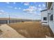 Spacious backyard, ready for landscaping, featuring a fence and easy access from the home at 19089 E 94Th Pl, Commerce City, CO 80022