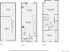 Floorplan of all levels, showing the basement, living room, primary bedroom, and utility room at 8197 S Fillmore Way, Centennial, CO 80122