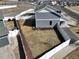 Aerial view of home with fully fenced backyard showing yard and landscaping at 20801 Randolph Pl, Denver, CO 80249