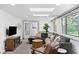 Comfortable living room with skylights, large windows, and modern furnishings for relaxation and entertainment at 2717 S Steele St, Denver, CO 80210