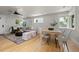 Bright and airy living space featuring hardwood floors, modern furnishings, and large windows at 2577 Depew St, Edgewater, CO 80214