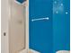 Bathroom with a shower, towel rack and tiled wall at 7737 S Dover St, Littleton, CO 80128