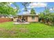 Spacious backyard features lush lawn and a charming patio for outdoor enjoyment at 1060 S Harrison St, Denver, CO 80209