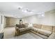 Finished basement boasting neutral walls and plush carpet, a perfect setting for relaxation at 1060 S Harrison St, Denver, CO 80209
