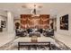 Inviting condo lobby featuring stylish seating, decorative lighting, and a unique wooden feature wall for a modern aesthetic at 20 Wilcox St # 518, Castle Rock, CO 80104