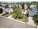 A lovely neighborhood with mature trees surrounds this home with a large yard and basketball hoop at 524 Rider Ridge Dr, Longmont, CO 80504