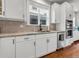 Modern kitchen featuring white cabinets, granite countertops, and stainless steel appliances at 1140 S Sherman St, Denver, CO 80210