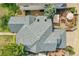 Aerial view of a home with a gray roof and two patios at 1011 S Valentia St # 30, Denver, CO 80247