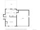 Floor plan of the house showing the locations of the living room, dining area, kitchen, and garage at 308 Baron Ave, Lafayette, CO 80026