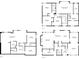 Floor plan of a house showing the layout of all three stories at 8766 Cresthill Ln, Highlands Ranch, CO 80130