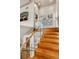 Contemporary glass and wood staircase with modern design at 1800 Lawrence St # 505, Denver, CO 80202