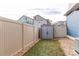 Backyard with storage shed at 19149 E 55Th Ave, Denver, CO 80249