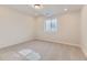 Basement bedroom featuring neutral carpet and a window with view of the neighborhood at 8946 S Rome Ct, Aurora, CO 80016