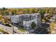 Aerial view of modern townhomes in an urban neighborhood at 4395 Zuni St, Denver, CO 80211