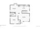 First floor plan highlighting the layout of the kitchen, living room, bathroom, and bedroom at 4180 S Elati St, Englewood, CO 80110